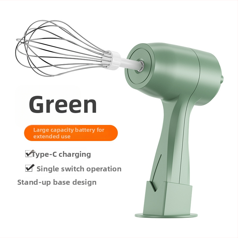 Mixer electric fără fir pentru ouă – mini mixer de bucătărie pentru lapte, smântână și aluat, 3 viteze