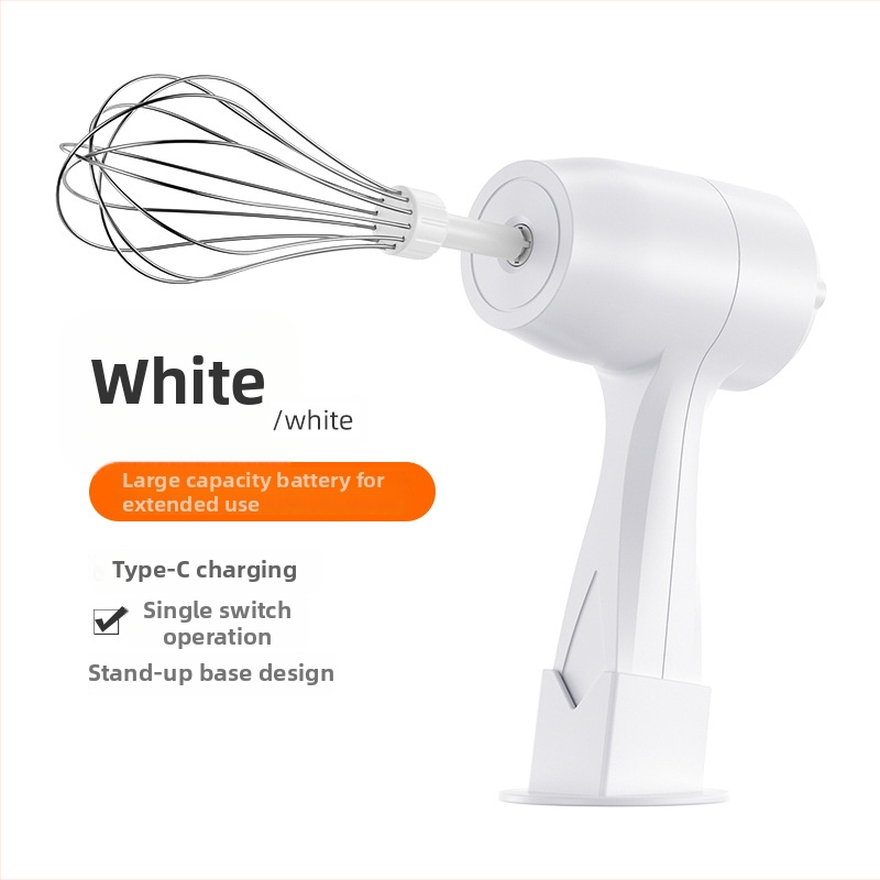 Mixer electric fără fir pentru ouă – mini mixer de bucătărie pentru lapte, smântână și aluat, 3 viteze