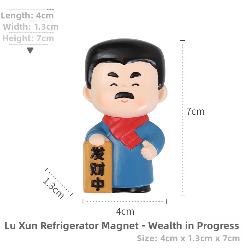 Lu Xun figura od smole – magnet za frižider – suvenir s putovanja