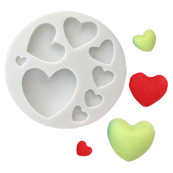 Set silikonskih kalupa s 8 srca, velikih i malih, za fondant i čokoladu, DIY pečenje