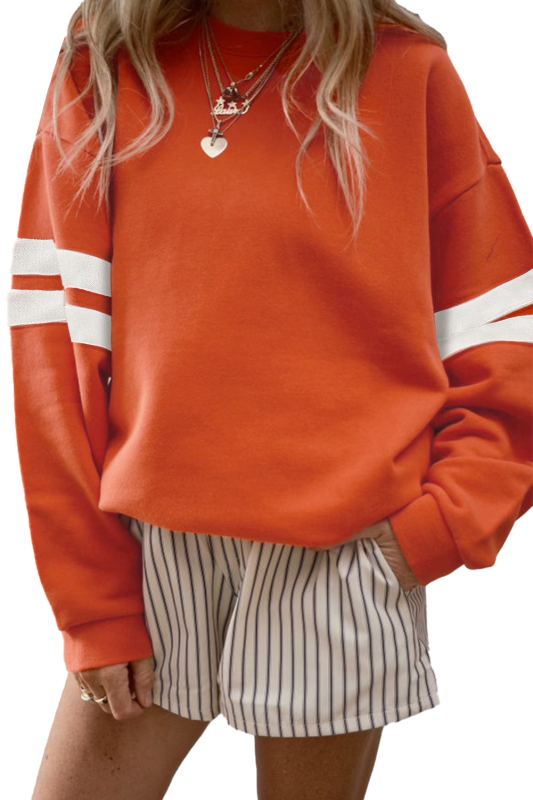 Ženski sweatshirt s dugim rukavima u bojama blokova, ležernog stila