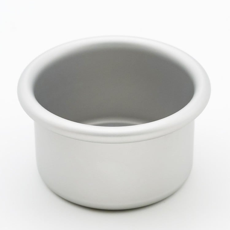 Set od 3 kružnih kalupa za mini torte s odvojivim dnom, anodizirani aluminij, dimenzije 3x2 inča, debljina 1,2 mm