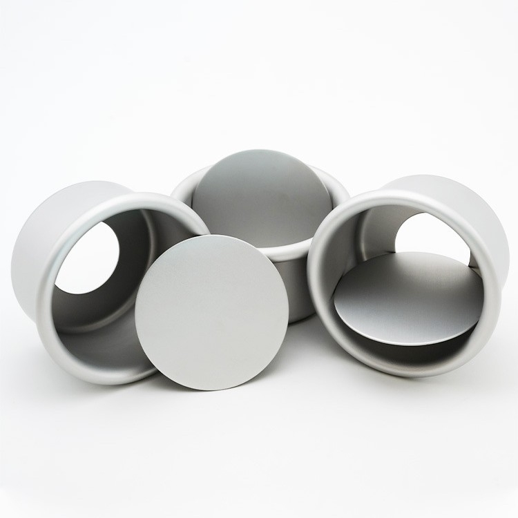 Set od 3 kružnih kalupa za mini torte s odvojivim dnom, anodizirani aluminij, dimenzije 3x2 inča, debljina 1,2 mm