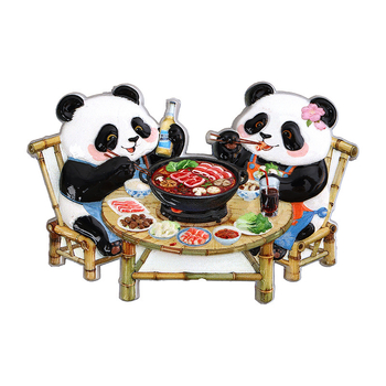 Panda magnets na hladnjak – kultura hot pota i gradske atrakcije, suvenir