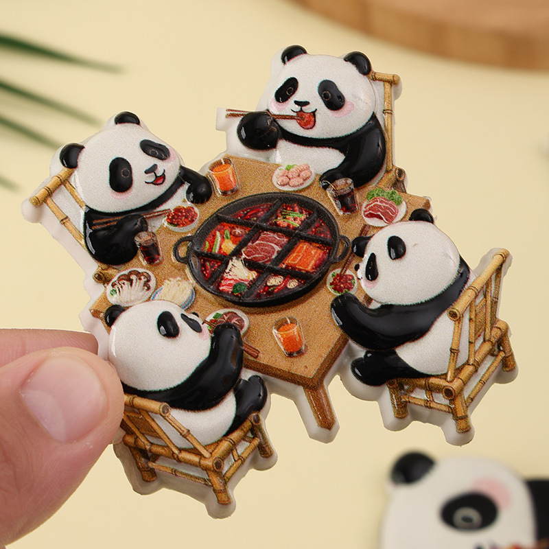 Panda magnets na hladnjak – kultura hot pota i gradske atrakcije, suvenir