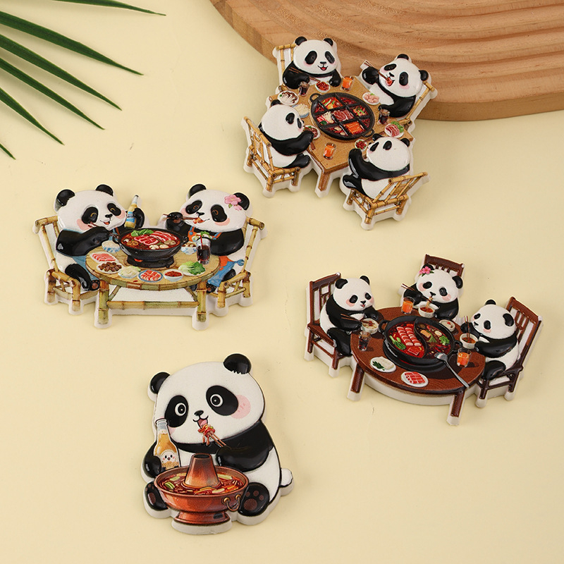 Panda magnets na hladnjak – kultura hot pota i gradske atrakcije, suvenir