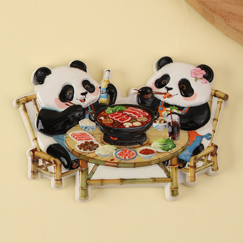 Panda magnets na hladnjak – kultura hot pota i gradske atrakcije, suvenir