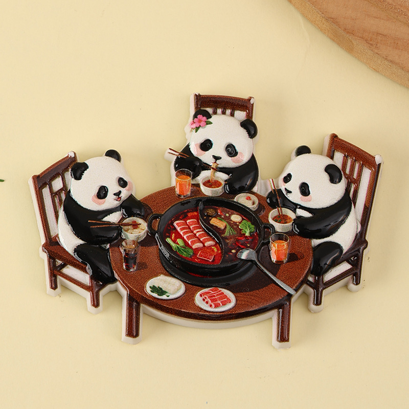 Panda magnets na hladnjak – kultura hot pota i gradske atrakcije, suvenir