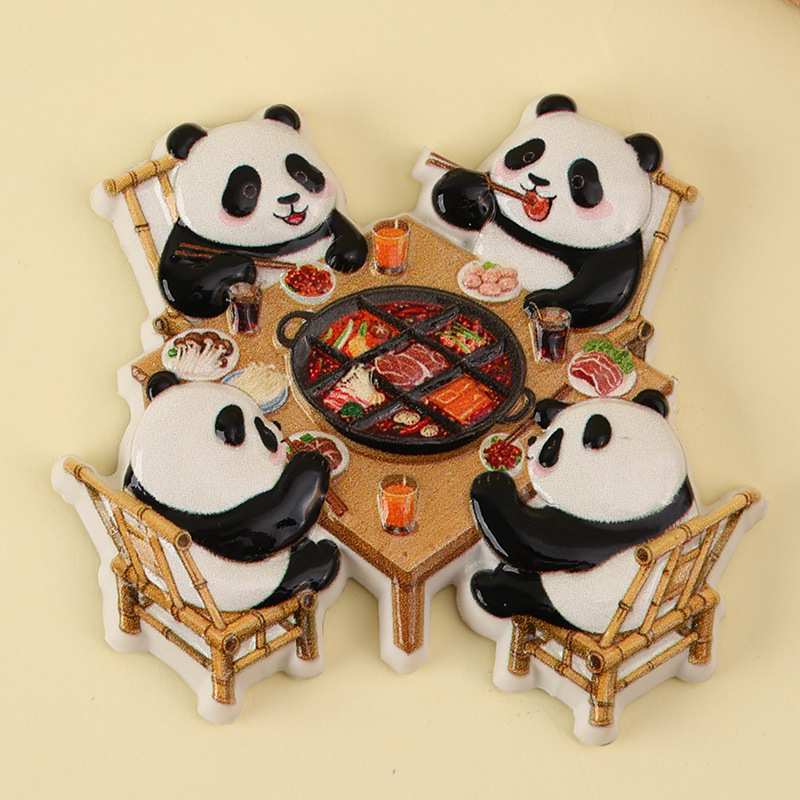 Panda magnets na hladnjak – kultura hot pota i gradske atrakcije, suvenir