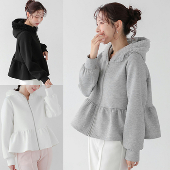 Multiplication 2026 Proljeće Ženski Top S Kapuljom I Mrežastim Panelom Babydoll Stil Sweater Kardigan