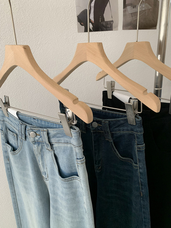 Ženske traperice s visokim strukom i ravnim krojem, proljetni casual stil, denim 5908