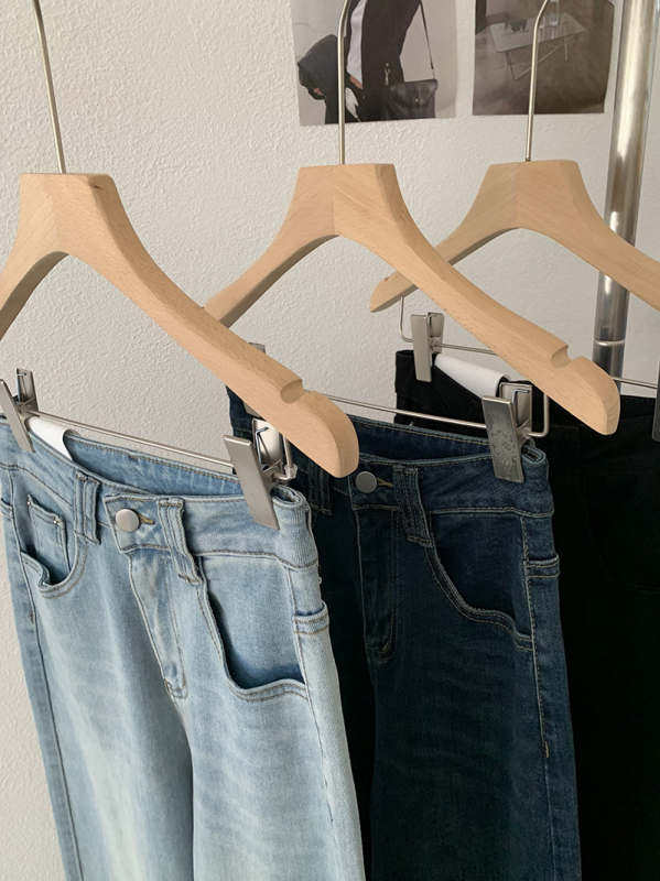 Ženske traperice s visokim strukom i ravnim krojem, proljetni casual stil, denim 5908