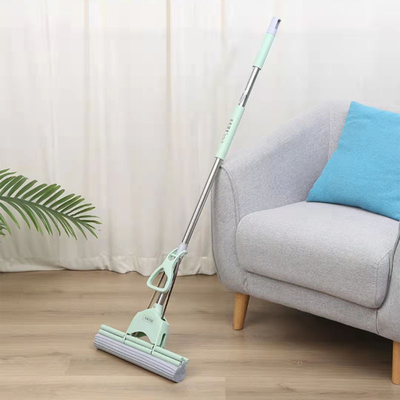 Neng's Lidong Integrirani mop s pravom štapom, pamuk-spužvasti apsorbirajući mop, velik