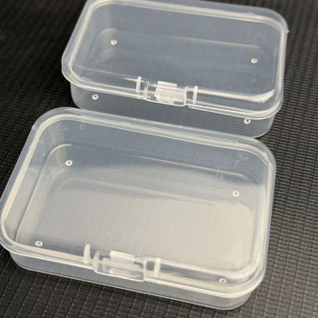 7,5 cm kvadratna kutija za pohranu perli, sitnih dijelova i elektroničkih komponenti — prašinu otporna plastična kutija s poklopcem