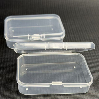 7,5 cm kvadratna kutija za pohranu perli, sitnih dijelova i elektroničkih komponenti — prašinu otporna plastična kutija s poklopcem