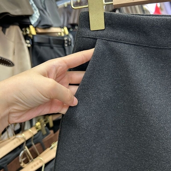 Ženske culotte hlače od vune, visoki struk, A-linije širokih nogavica, modni casual komad za jesen i zimu