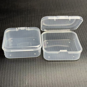 5,5 cm kvadratna kutija za pohranu perli, sitnih dijelova i elektroničkih komponenti — prozirna plastična kutija otporna na prašinu za perle i dodatke za kosu