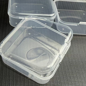 5,5 cm kvadratna kutija za pohranu perli, sitnih dijelova i elektroničkih komponenti — prozirna plastična kutija otporna na prašinu za perle i dodatke za kosu