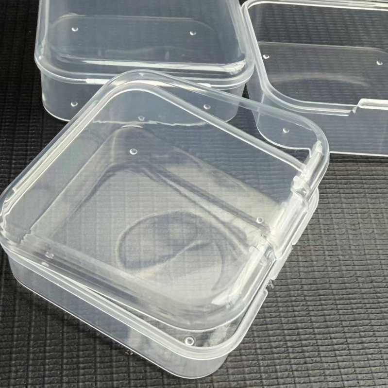 5,5 cm kvadratna kutija za pohranu perli, sitnih dijelova i elektroničkih komponenti — prozirna plastična kutija otporna na prašinu za perle i dodatke za kosu
