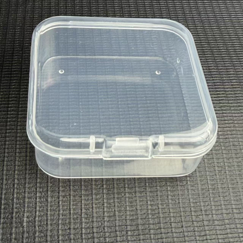 5,5 cm kvadratna kutija za pohranu perli, sitnih dijelova i elektroničkih komponenti — prozirna plastična kutija otporna na prašinu za perle i dodatke za kosu