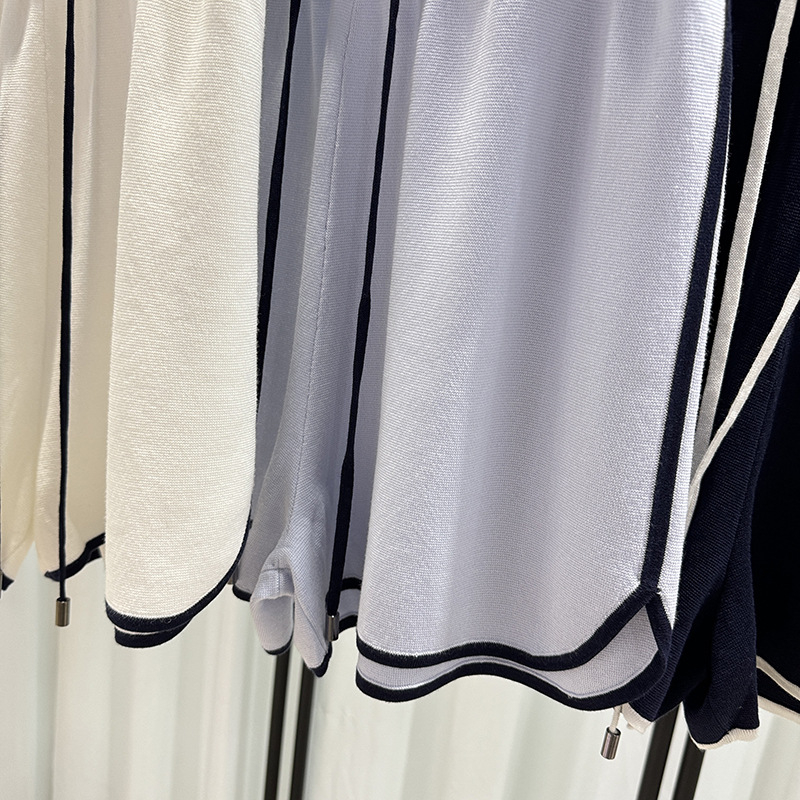 BC Pletene kratke hlače za žene od Tencel-silk smjese, prozračne i osvježavajuće, s vezanjem u struku, visokim strukom, dužina 3/4
