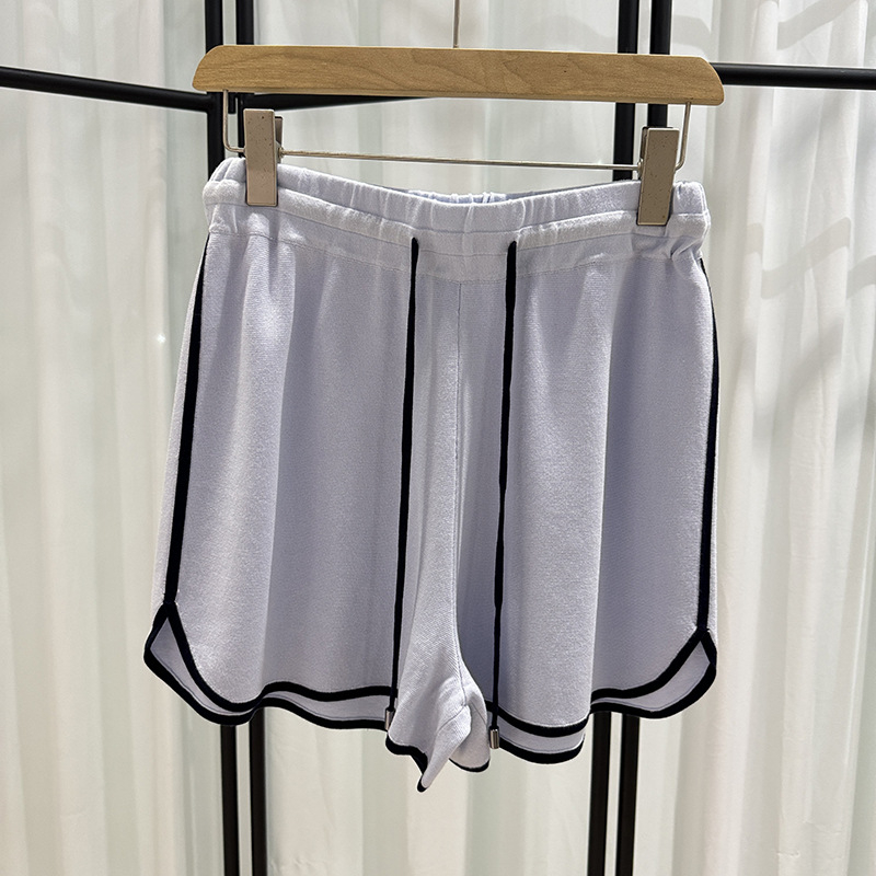 BC Pletene kratke hlače za žene od Tencel-silk smjese, prozračne i osvježavajuće, s vezanjem u struku, visokim strukom, dužina 3/4