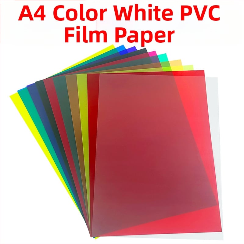 A4 farebný filmový papier, biely priehľadný sklenený papier pre detské remeslá, PVC plastové listy na maľovanie svetla a tieňov