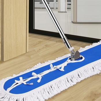 Veliki plosnati mop za kućnu upotrebu; čišćenje jednim pokretom; veliki komercijalni mop za prašinu za javne prostore; čišćenje velikih površina poda; dugi držač.