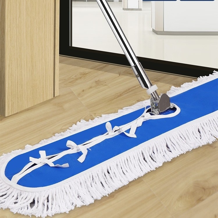Veliki plosnati mop za kućnu upotrebu; čišćenje jednim pokretom; veliki komercijalni mop za prašinu za javne prostore; čišćenje velikih površina poda; dugi držač.