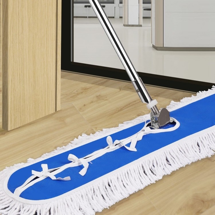 Veliki plosnati mop za kućnu upotrebu; čišćenje jednim pokretom; veliki komercijalni mop za prašinu za javne prostore; čišćenje velikih površina poda; dugi držač.