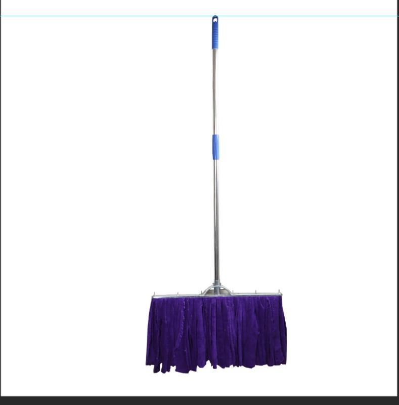 Ploški mop s drvenom drškom, vintage pamuk konac, za kućnu upotrebu, velike veličine, mop od 100% pamuka za pod