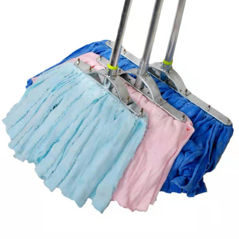 Ploški mop s drvenom drškom, vintage pamuk konac, za kućnu upotrebu, velike veličine, mop od 100% pamuka za pod