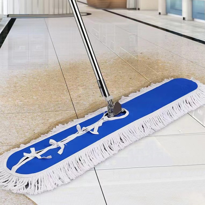 Ploški mop s pamukom, apsorbirajući, prilagodljiva duljina 40–110 cm, za dom i hotel