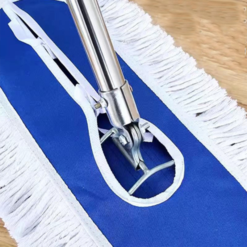 Ploški mop s pamukom, apsorbirajući, prilagodljiva duljina 40–110 cm, za dom i hotel