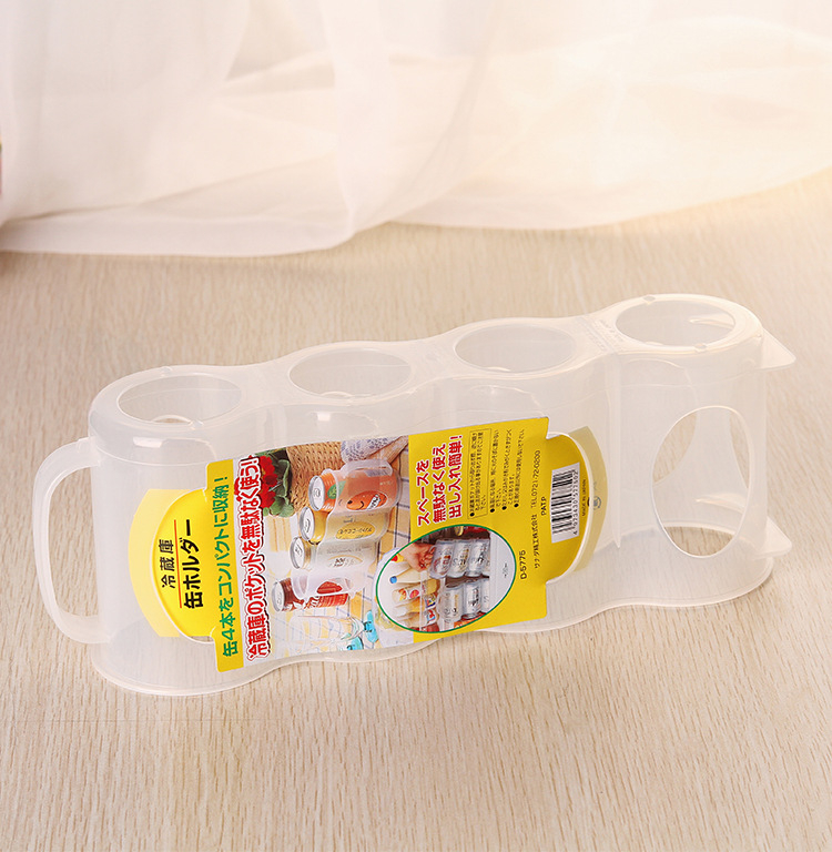 Plastični organizator za hladnjak za napitke, 4 pretinca, bez poklopca, mrežasti dizajn, za uštedu prostora