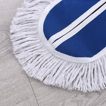 Ploški mop s glavom od pamukovih vlakana, velike veličine, aluminijski držač, platnena navlaka za prašinu