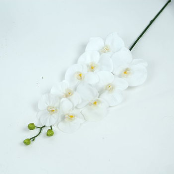 Orhidee Phalaenopsis artificială, 9 capete, 100 cm, decor pentru nuntă și casă