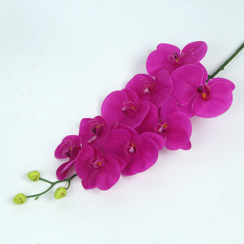 Orhidee Phalaenopsis artificială, 9 capete, 100 cm, decor pentru nuntă și casă