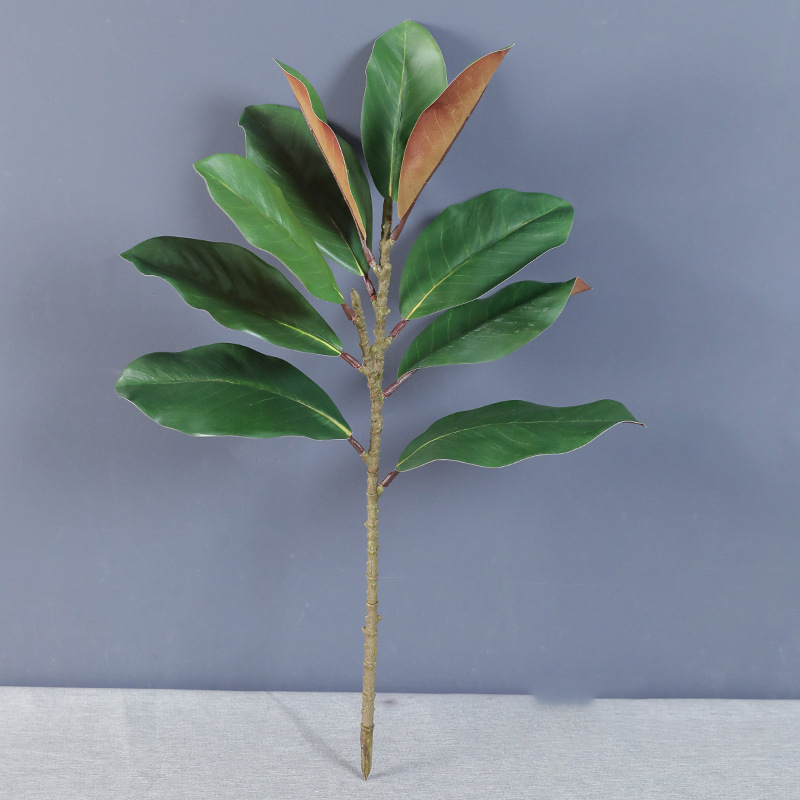 Umjetno bilje s listovima Fiddle Leaf Fig i magnolije, šumski stil za dom i svadbene dekoracije