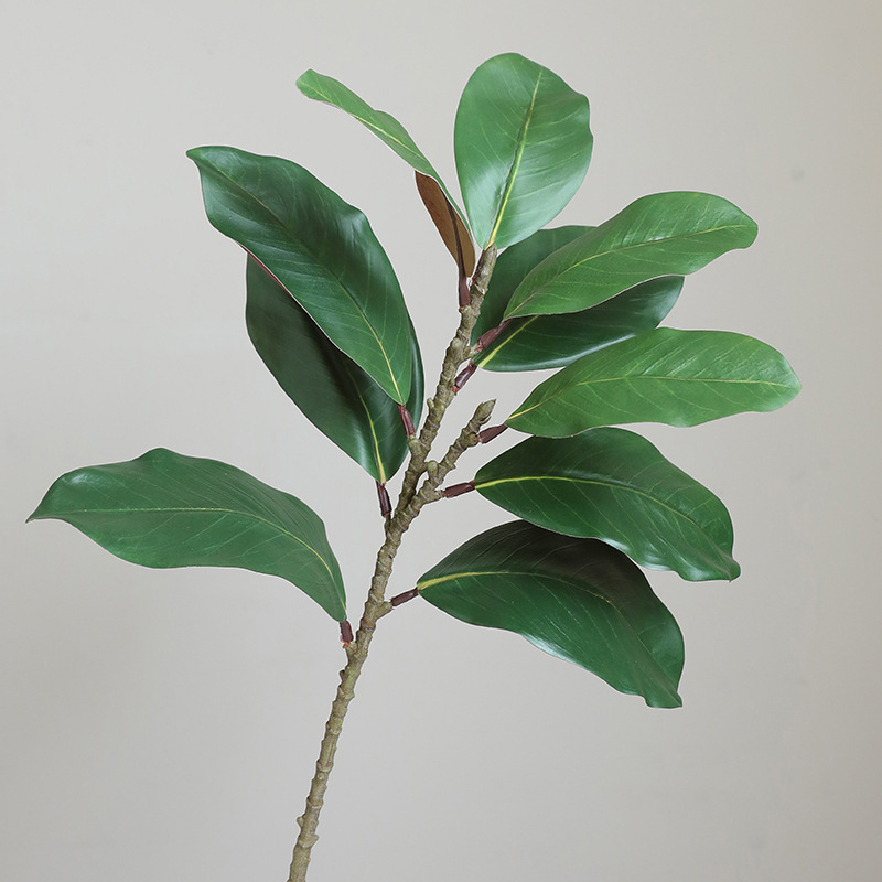 Umjetno bilje s listovima Fiddle Leaf Fig i magnolije, šumski stil za dom i svadbene dekoracije
