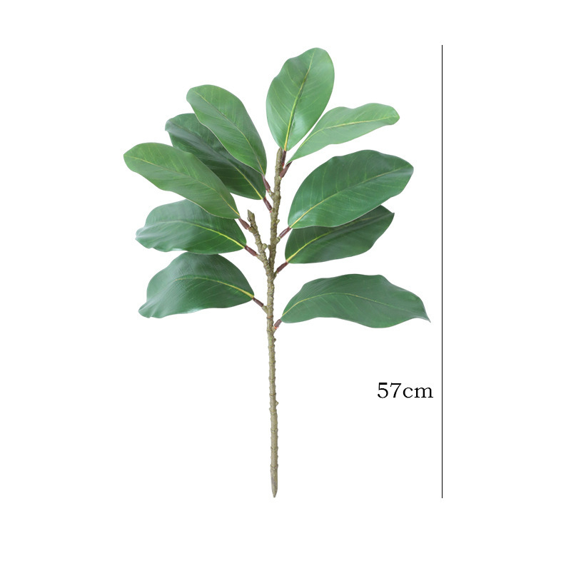 Umjetno bilje s listovima Fiddle Leaf Fig i magnolije, šumski stil za dom i svadbene dekoracije