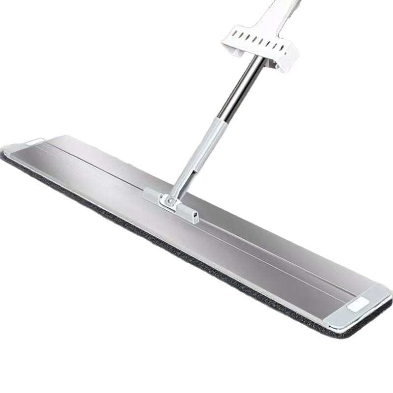 70 cm ekstra veliki ravni mop za kućnu upotrebu, pogodan za drvene podove, dvostruka upotreba za suho i mokro čišćenje, s klipom za tkaninu, upijajući mop