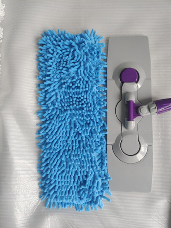 Chenille plosnati mop zamjenska glava za rotirajući mop, drveni podovi, plava boja, 52×12 cm