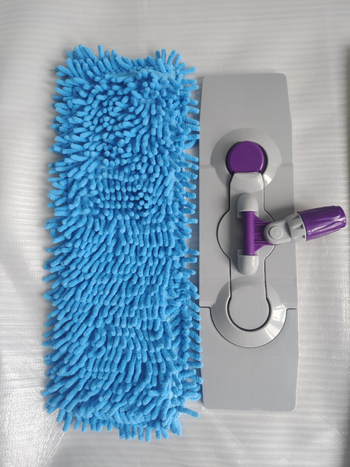 Chenille plosnati mop zamjenska glava za rotirajući mop, drveni podovi, plava boja, 52×12 cm