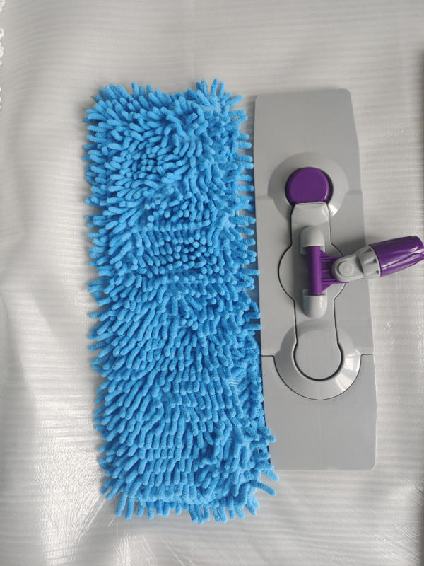 Chenille plosnati mop zamjenska glava za rotirajući mop, drveni podovi, plava boja, 52×12 cm