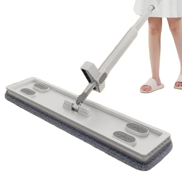 Mop bez dodirivanja rukom s rotirajućom glavom za suho i mokro čišćenje, zamjenjiva glava 50 cm, mikrovlakana