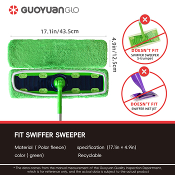 Kompatibilno s zamjenskim pokrovom Swiffer XL mopa, periva i ponovno upotrebljiva platnana krpa za plosni mop za čišćenje poda
