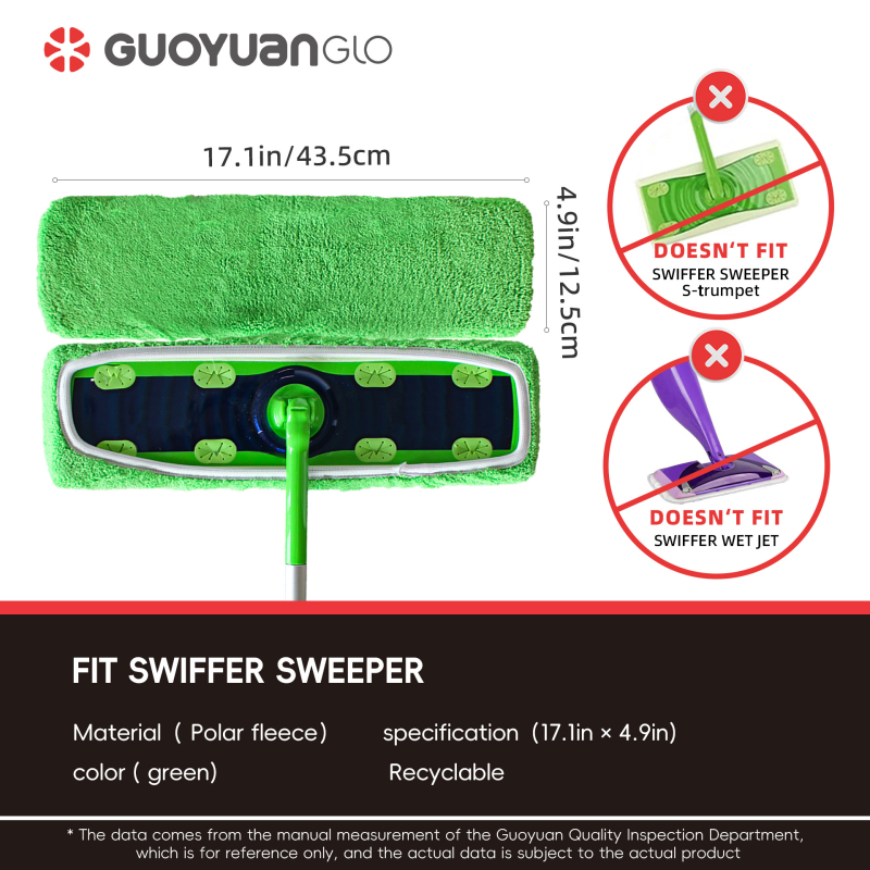 Kompatibilno s zamjenskim pokrovom Swiffer XL mopa, periva i ponovno upotrebljiva platnana krpa za plosni mop za čišćenje poda