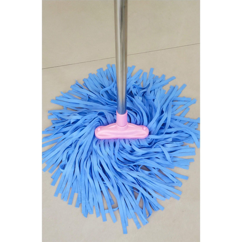 Bešavni mop od velura – široka glava, plosna glava, upijajući, tradicionalni mop s mehanizmom za iscijeđivanje