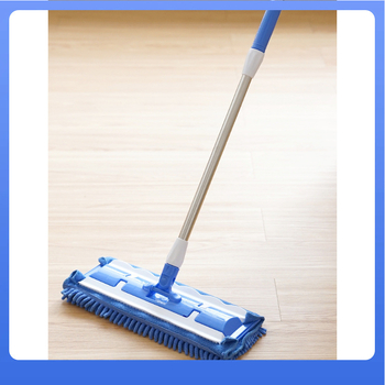 DX7L Veliki ravni mop s fiksnim klipom za krpu, Chenille tkanina, kućna upotreba